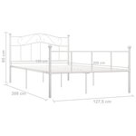 vidaXL Cadre de lit Blanc Métal 120 x 200 cm