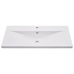 vidaXL Ensemble de meubles de salle de bain Noir Aggloméré