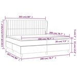 vidaXL Sommier à lattes de lit avec matelas Marron foncé 200x200 cm