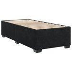 vidaXL Sommier à lattes de lit avec matelas noir simple velours