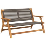 vidaXL Ensemble de chaises de jardin avec table  5 pièces  gris  bois d'acacia massif