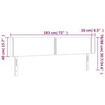 vidaXL Tête de lit avec oreilles Gris 183x16x78/88 cm Similicuir