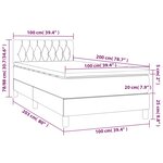 vidaXL Sommier à lattes de lit avec matelas Gris foncé 100x200 cm