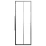 vidaXL Cabine de douche ESG semi-dépoli 70x70x180 cm Noir