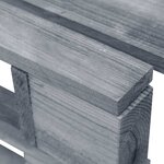 vidaXL Repose-pied palette de jardin bois gris