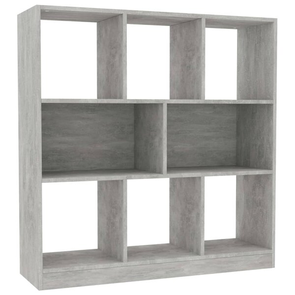 vidaXL Bibliothèque Gris béton 97 5x29 5x100 cm Bois d'ingénierie