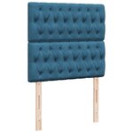 vidaXL Sommier à lattes de lit avec matelas bleu 80x200 cm velours