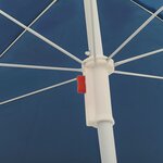 vidaXL Parasol d'extérieur avec mât en acier Bleu 180 cm