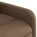 vidaXL Fauteuil inclinable de massage électrique marron tissu