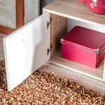 vidaXL Ensemble de meuble TV de 5 pièces en bois d'ingénierie blanc et chêne sonoma