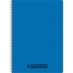 Cahier spirale 100 pages 5x5 90 g avec couverture polypropylène assortie  format 21 x 29 7 cm CONQUERANT