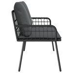 Banc de jardin vidaXL Noir 114x64x78 cm Poly Rattan