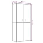 vidaXL Armoire à chaussures sonoma gris 80x39x178 cm bois d'ingénierie