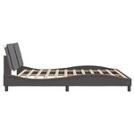 vidaXL Cadre de lit avec LED sans matelas gris 180x200 cm
