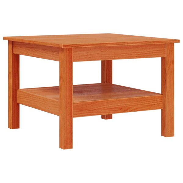 vidaXL Table basse cire marron 55x55x40 cm bois massif de pin