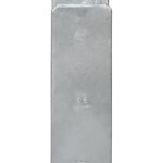 vidaXL Piquets de clôture 6 Pièces Argenté 12x6x60 cm Acier galvanisé
