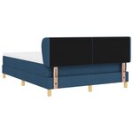 Lit Box Spring vidaXL avec Matelas - Bleu  140x190 cm  Tissu
