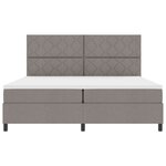 vidaXL Lit Box Spring avec Matelas Taupe 200x200 cm Tissu