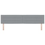 vidaXL Tête de Lit LED Design Lignes Gris Clair 200 cm Tissu