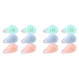 Roller correcteur Macaron 5mm×5m avec capuchon coloris aléatoire pastel x 12 DELI