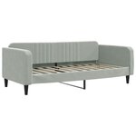 vidaXL Lit de repos gris clair 90x190 cm velours