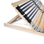 vidaXL Sommier à lattes sans matelas avec 42 lattes 7 zones 120x200 cm