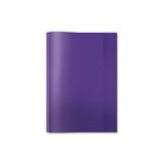 1x Protège-cahiers, format A4, en PP violet transparent HERMA
