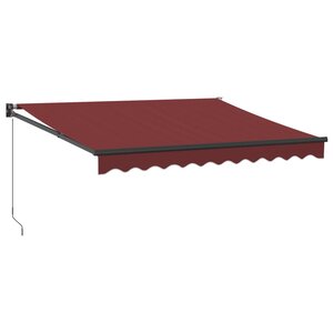 vidaXL Auvent manuel rétractable bordeaux 300x250 cm