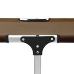vidaXL Chaise longue pliable extra haute pour seniors Marron Aluminium