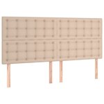 vidaXL Têtes de lit 4 Pièces Cappuccino 80x5x78/88 cm Similicuir
