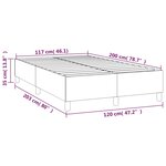 vidaXL Cadre de lit sans matelas taupe 120x200 cm tissu
