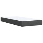 vidaXL Sommier à lattes de lit avec matelas Gris foncé 90x200 cm Tissu
