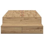 vidaXL Cadre de lit de rangement en chêne artisanal 90x190 cm