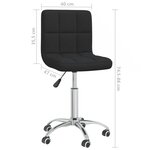 Chaise fauteuil siège pivotante de bureau informatique étude tissu noir 02_0024159
