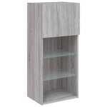 vidaXL Meuble TV avec lumières LED sonoma gris 40 5x30x90 cm