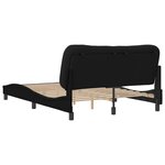vidaXL Cadre de lit sans matelas noir 140x190 cm tissu