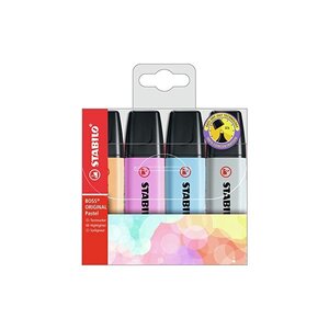 STABILO Surligneur BOSS ORIGINAL Pastel  étui en PET de 4
