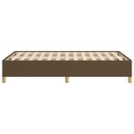 vidaXL Cadre de lit marron foncé 120x190 cm tissu