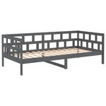 vidaXL Lit de jour sans matelas gris bois de pin massif 80x200 cm