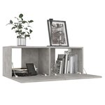 vidaXL Ensemble de meubles TV 4 Pièces Gris béton Bois d'ingénierie