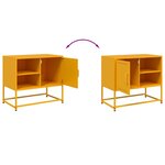 vidaXL Meuble TV jaune moutarde 68x39x60 5 cm acier