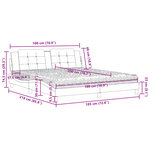 vidaXL Lit avec matelas marron 180x200 cm similicuir