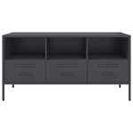 vidaXL Meuble TV anthracite 100 5x39x50 5 cm acier laminé à froid
