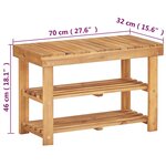 vidaXL Range-chaussures 70x32x46 cm Bois d'acacia massif