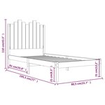 vidaXL Cadre de lit sans matelas blanc bois massif