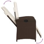 vidaXL Ensemble à manger de jardin et coussins 9 Pièces marron poly rotin