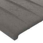 vidaXL Tête de lit à LED Gris clair 183x16x118/128 cm Velours