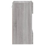 vidaXL Meubles TV muraux et lumières LED 2Pièces sonoma gris 40x30x60 5cm