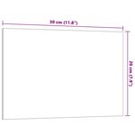 vidaXL Tableau noir magnétique mural Blanc 30x20 cm Verre trempé