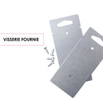 Pied latéral à sceller gris anthracite mat sablé ren 0206ms
